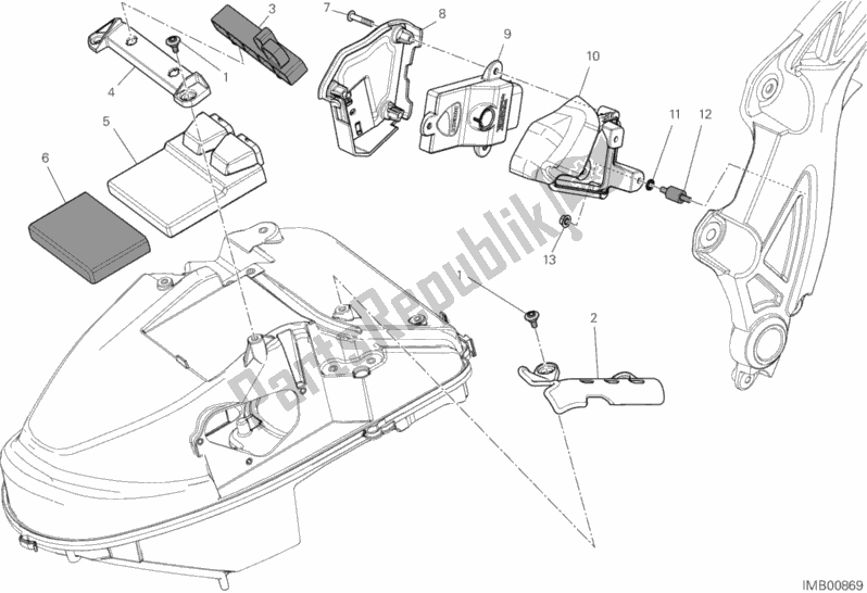 All parts for the Engine Control Unit of the Ducati Diavel Carbon Thailand 1200 2014